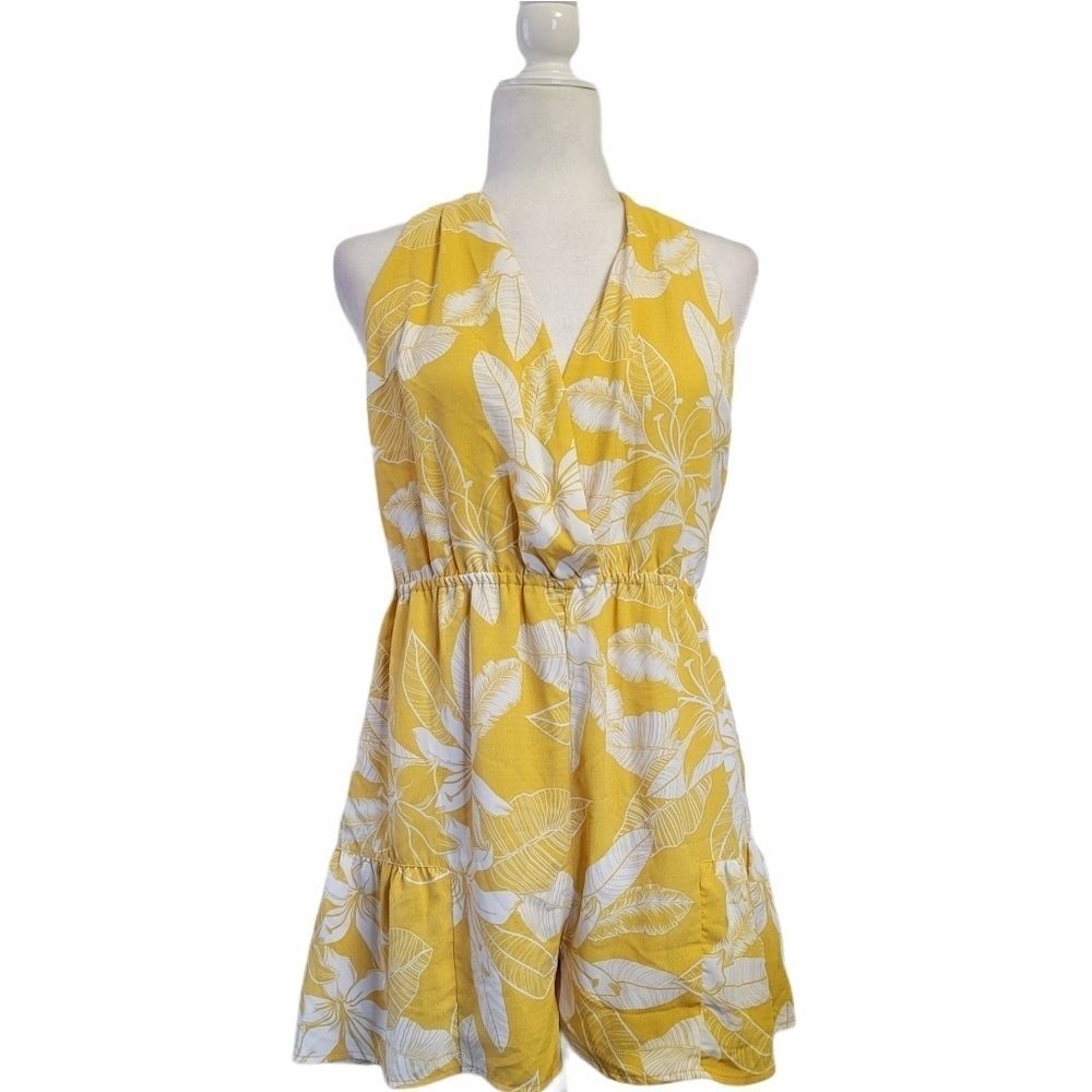 Emory Park yellow flower print romper